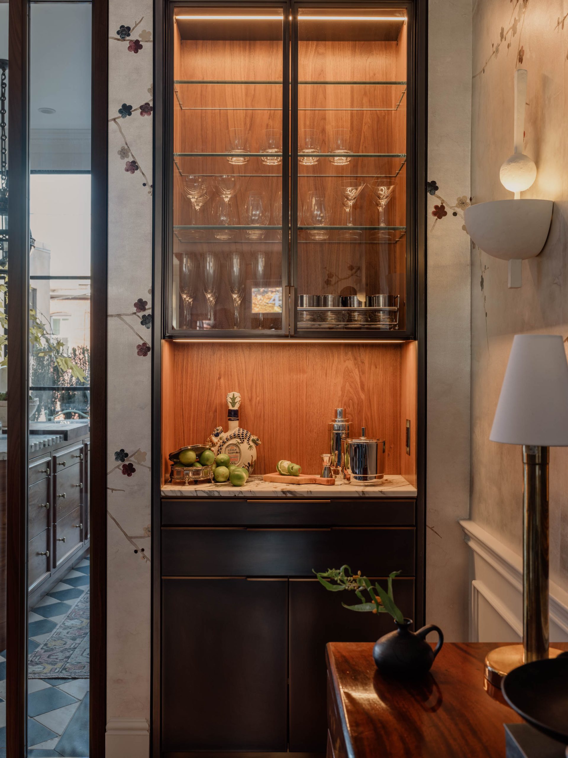 DC Townhouse Built-in Bar Cabinetry by Amuneal Manufacturing Corp.
